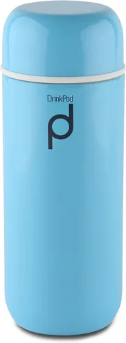 Vista 3 de Drinkpod Grunwerg - Botella de cápsula aislada al vacío, acero inoxidable, azul, 6.8 fl oz