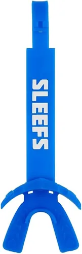 Vista 11 de SLEEFS X - Protector bucal de fútbol negro, protector bucal con correa para casco, boquilla protectora de labios/dientes, moldeable