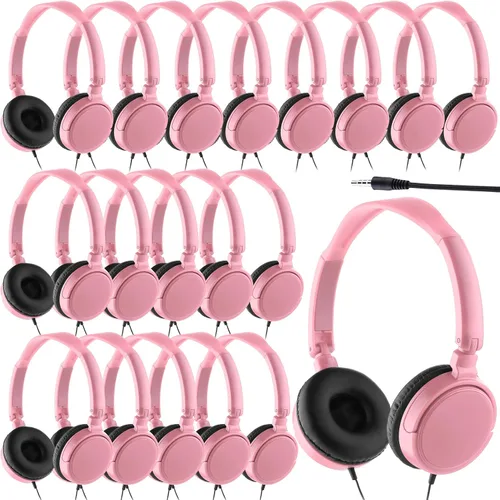 Vista 12 de Yunsailing Paquete de 6 auriculares para el aula a granel, auriculares con Negro