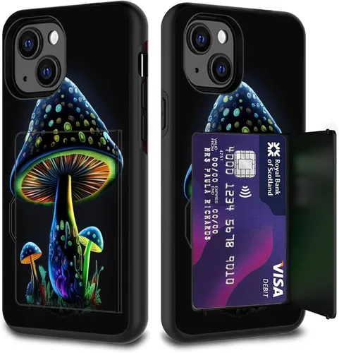 Vista 65 de Funda para tarjetas de crédito, doble capa híbrida a prueba de golpes, protección contra caídas con función atril para iPhone 17 de 6.3 pulgadas