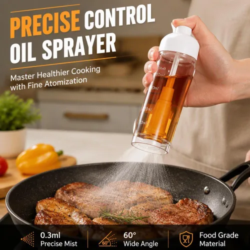 Vista 2 de Pulverizador de aceite 3.4 fl oz para cocinar, botella de spray Verde