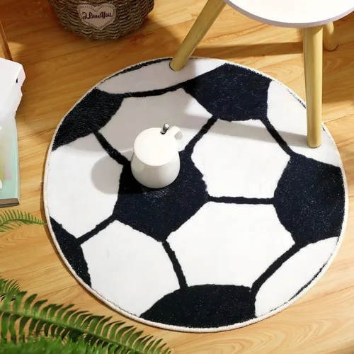 Vista 5 de Woanger 2 tapetes de fútbol y baloncesto para fútbol, deportes, baño, área redonda, alfombra de fútbol para suelo, decoración para dormitorio, sala