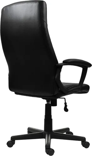 Vista 7 de Techni Mobili - Silla de oficina de piel sintética, altura ajustable, color negro PU leather executive chair, padded armrests, height adjustable