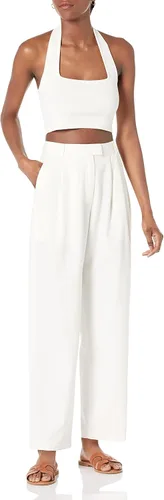 Vista 3 de The Drop Pantalón recto plisado Dylan para mujer