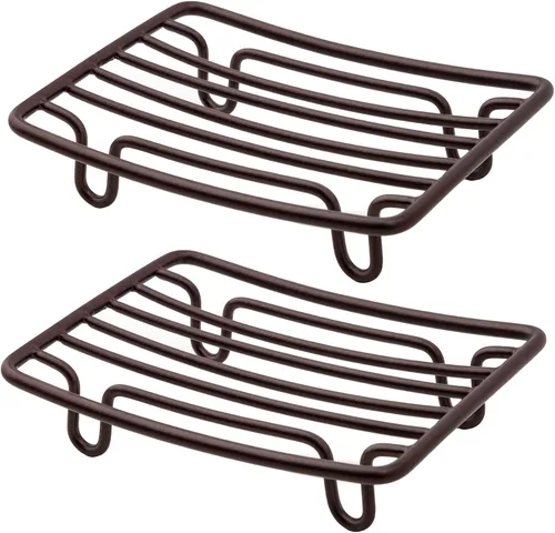 Vista 16 de Jabonera GUUKAR de Acero Inoxidable para Barra de Jabón en Ducha y Baño, Jabonera Autodrenante con Soporte para Esponja para Fregadero de Cocina