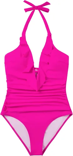 Vista 113 de SUUKSESS Traje de baño sexy de una pieza con volantes y control de abdomen para mujer