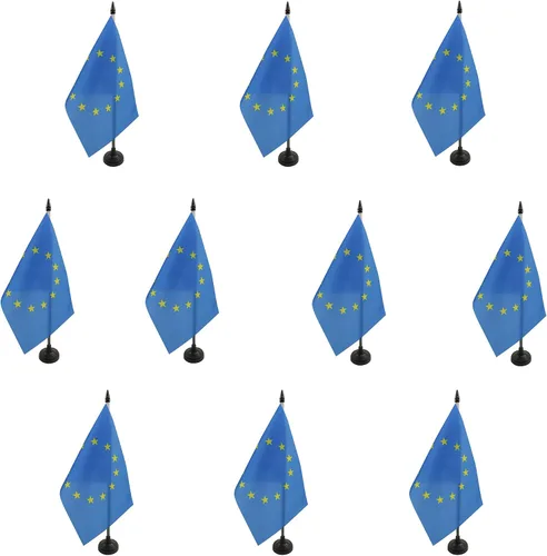 Vista 60 de AZ FLAG Aland Table Flag 4x6 in 100D Polyester Plastic Base Indoor use Finnish 15x10 cm desk flag stitched finish with reinforced edges with