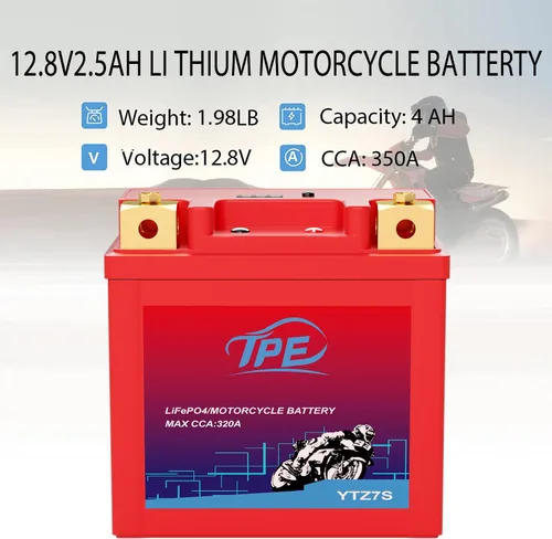 Vista 8 de TPE Batería de litio para motocicleta YTZ7S-BS 12V 4Ah 320CCA Batería para deportes de motor para ATV, moto de agua, scooter, PWC y más
