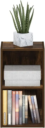 Vista 5 de Furinno PASIR - Estantería de libros de 2 niveles, estantería moderna de 9 x 12 x 21, estanterías abiertas para sala de estar, dormitorio, oficina