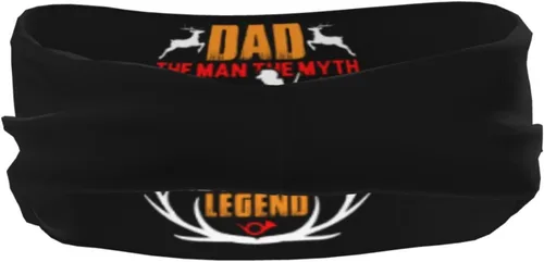 Vista 5 de Dad The Man The Myth The Hunting Levend Headband for Men Women Sports Sweatband for Fitness Exercise Moisture Wicking Running Yoga Hairbands