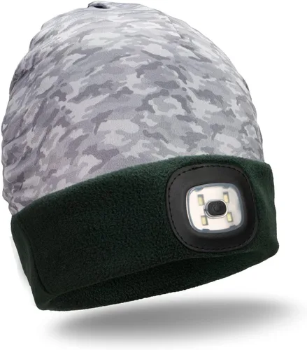 Vista 28 de Gone For a Run Gorros y diademas reversibles con forro polar LED para correr 3 modos de luz