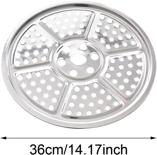 Vista 3 de ECYC Ltd Estante redondo de acero inoxidable para bandeja de vapor de 14 pulgadas, soporte de bandeja de vapor para olla a presión, estante de vapor