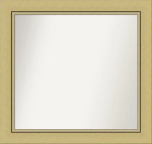 Vista 71 de Amanti Art Landon Gold Espejo de baño, espejo de pared o espejo de tocador de baño sobre el fregadero (26.25 x 26.25 pulgadas) Espejo no biselado