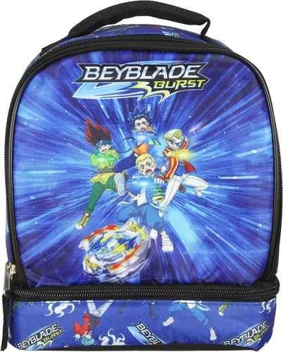 Vista 7 de INTIMO Beyblade Burst Spinner Top Anime Personajes Doble Compartimento Aislado Lonchera Bolsa Tote 10