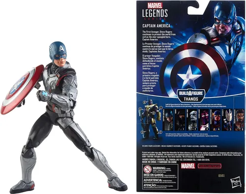Vista 3 de Hasbro Marvel Legends Series Avengers: Endgame - Figura coleccionable de Captain America Marvel Cinematic Universe de 6 pulgadas Marvel Legends