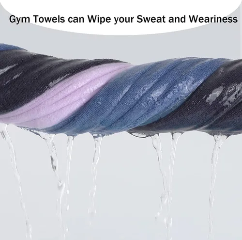 Vista 4 de Toallas de microfibra para gimnasio de tamaño grande súper suaves para ejercicio, fitness, deportes, entrenamiento, 380-GSM 15-pulgadas x