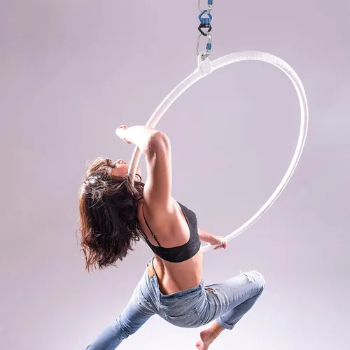 Vista 9 de Aerial Hoop, Single Point Lyra Hoop, Aerial Ring with Carry Bag