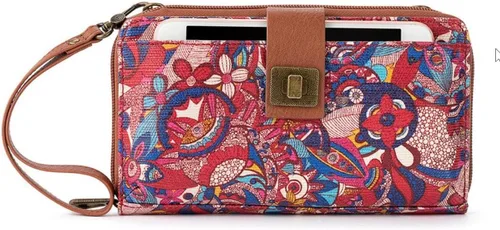 Vista 44 de Sakroots Artist Circle - Cartera/Brazalete grande para teléfono celular Aqua World