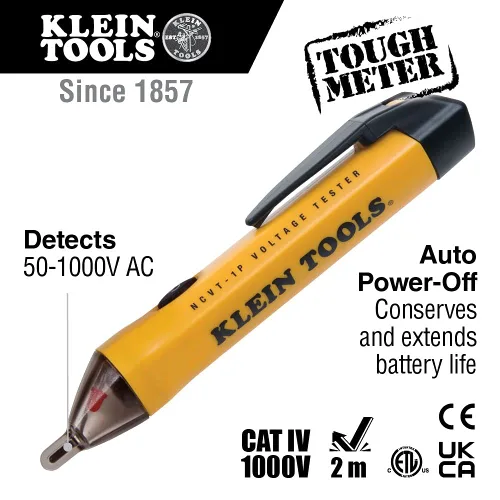 Vista 3 de Klein Tools Kit de probador de salida 80025 con probador GFCI y probador de voltaje sin contacto, multímetro MM325 de 2 piezas, medidor de voltaje