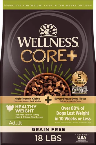 Vista 12 de Wellness CORE+ Alimento seco para perros adultos con trozos liofilizados, croquetas sin granos, natural, alto en proteínas, sin pollo, pescado