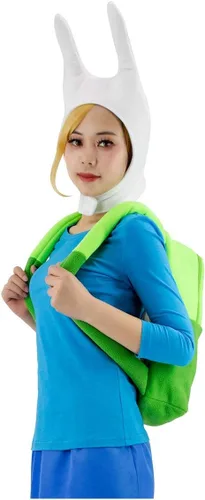 Vista 6 de DAZCOS Mochila de cosplay con bolsa verde para disfraz de anime (verde)