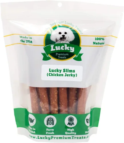 Vista 9 de Lucky Premium Treats Lucky Slims - Golosinas largas de carne de res para perros y palitos crujientes para masticar con carne de res real para perros