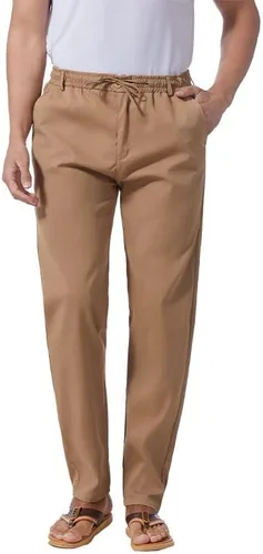 Vista 25 de Pantalones casuales de lino de algodón para hombre, pantalones sueltos de playa, pantalones largos de yoga ligeros