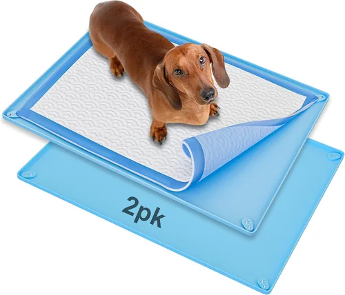 Vista 13 de Bandeja para orina de perro para almohadillas de orina de 30 x 36 pulgadas Gris