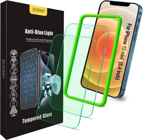 Vista 23 de Protector de pantalla de luz azul para iPhone 11, iPhone XR (6.1") HD con bloqueo de luz azul, película de vidrio templado, protección