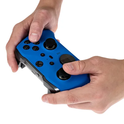 Vista 4 de Xbox Elite Series 2 Custom Soft Touch Controller - Soft Touch Feel, Added Grip, Cool Blue Color - Compatible with Xbox One, Series X, Series S