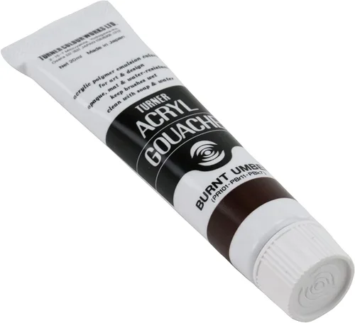 Vista 6 de Turner Colour Works Acryl Gouache Artist Pintura acrílica - Tubo individual de 0.7 fl oz - Siena quemada