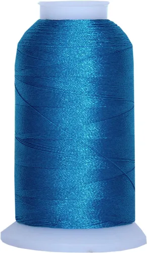 Vista 20 de Carretes de hilo de poliéster, 1000 m – 160 colores – Peso del hilo: 40 40wt trilobal polyester embroidery thread with bright sheen. Works with