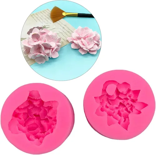 Vista 3 de Molde de silicona para bolas de hortensias, proyecto de manualidades, reutilizable, jabón, vela, yeso, chocolate, herramientas para hornear