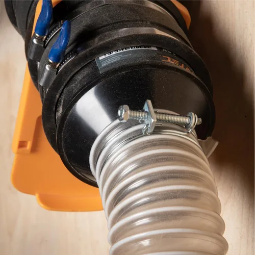 Vista 5 de POWERTEC Abrazadera de manguera de doble alambre de 2-1/2 pulgadas con perno, 10 abrazaderas de manguera ajustables para colector de polvo, manguera