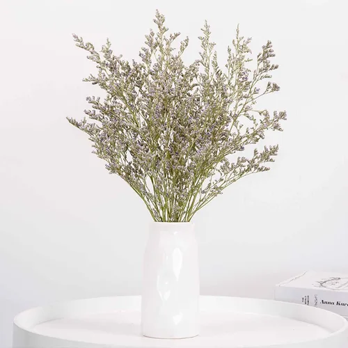 Vista 8 de Ramo de flores secas, paquete de flores de caspia naturales secas de 17 pulgadas para decoración de jarrón Real Lavender, Babys Breath, Floral