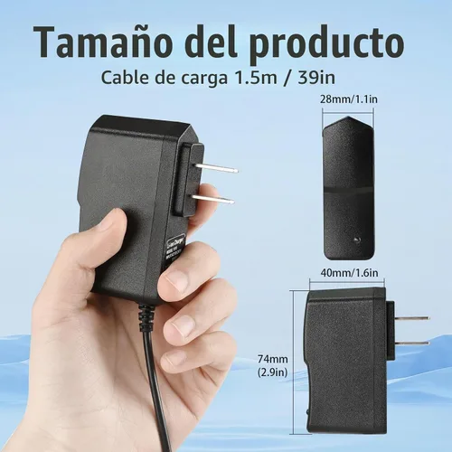 Vista 2 de Cargador de 12V CA/CC Cable de alimentación para EverStart Maxx Jump Starter cargador de batería compatible con AVAPOW Ever Start Max J7CCE J7CE