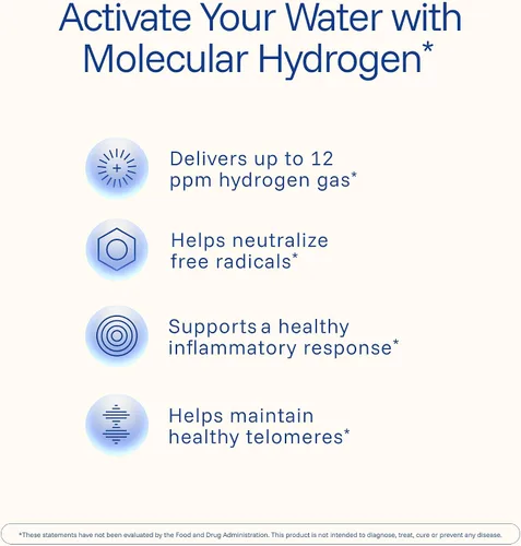 Vista 5 de ProHealth Tabletas de agua de longevidad de hidrógeno molecular Clínicamente estudiado Probado por terceros 80 mg, 30 tabletas