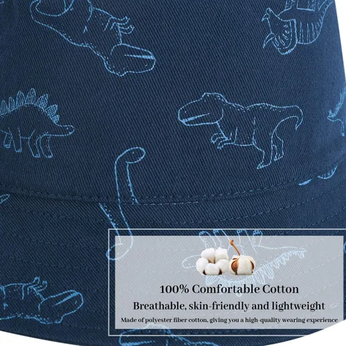 Vista 4 de Sombrero de sol para bebé, para verano, playa, protección solar UPF 50+, sombrero de ala ancha para niños pequeños
