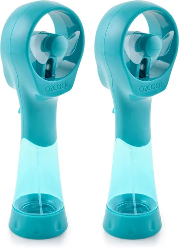 Vista 9 de O2COOL Elite Ventilador de nebulización de agua portátil con batería (azul)
