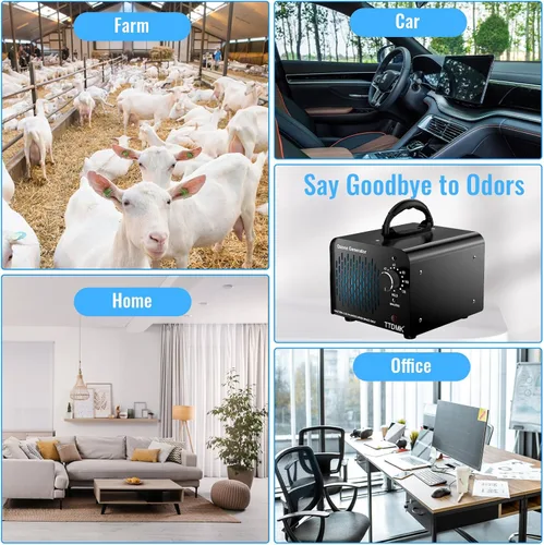 Vista 5 de Generador de ozono 98,000 mg/h, eliminación de olores de máquina de ozono comercial, máquina de ozono de alta capacidad, generador de ozono