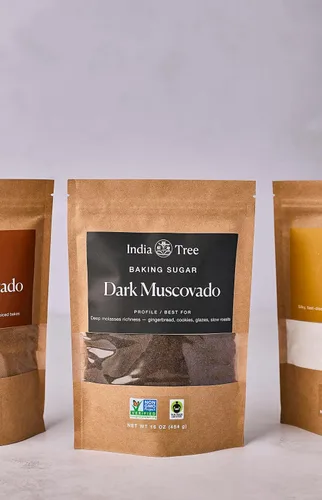Vista 3 de India Tree Azúcar moscovado oscuro, 1 libra (paquete de 4)