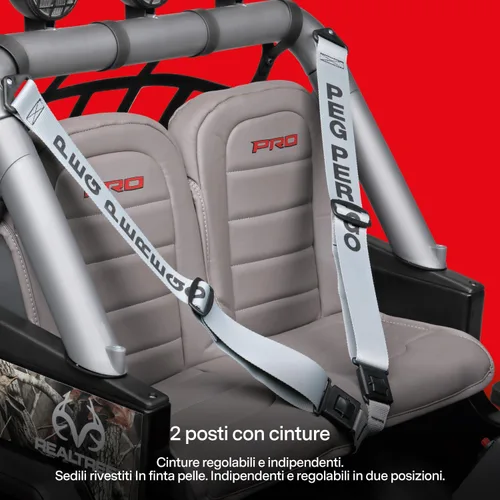 Vista 6 de Peg Perego Gaucho PRO Realtree Camo 24 voltios, vehículo todoterreno extra grande