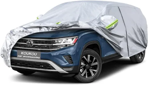 Vista 182 de KouKou Funda impermeable para automóvil SUV adecuada para BMW X1 de 2009 a 2025, 7 capas a prueba de viento para todo tipo de clima, cubierta
