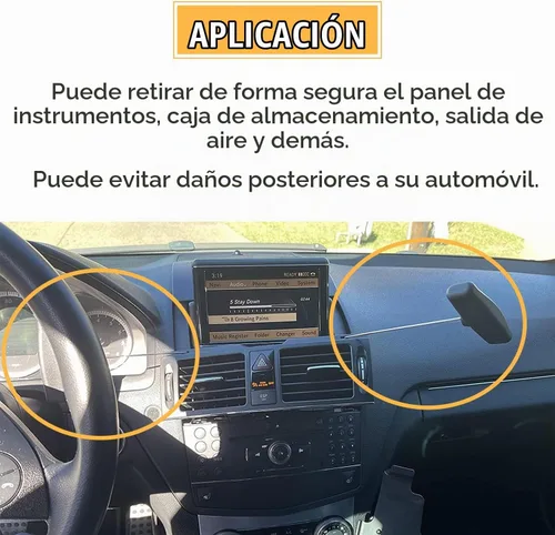 Vista 3 de Mekar Gancho de extracción de cluster de instrumentos herramienta para quitar el tablero Compatible con Mercedes Benz