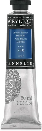 Vista 78 de Sennelier Extra-Fine Artists' Acrílico, 2.0 fl oz, Anthraquinone Blue S5, 2.02 Fl Oz (Paquete de 1)