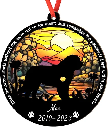 Vista 120 de Adorno personalizado para atrapasoles de sabueso afgano, adorno de Navidad de sabueso afgano – Regalo para perro amante, sabueso afgano