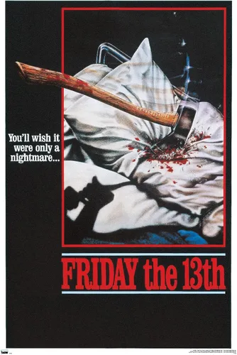 Vista 9 de Trends International Friday The 13th - Póster de pared de una hoja, 22.4 pulgadas de largo x 14.7 pulgadas, versión enmarcada de madera de granero