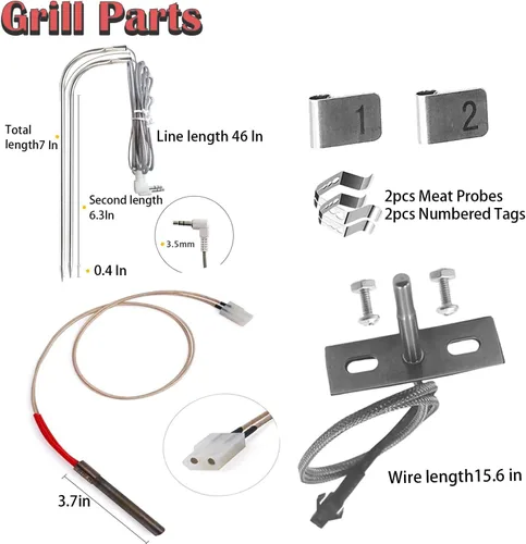 Vista 4 de Kit de termostato de tablero de control digital con pantalla LCD para parrilla ahumadora de pellets Pit Boss Austin XL, piezas de repuesto incluyen
