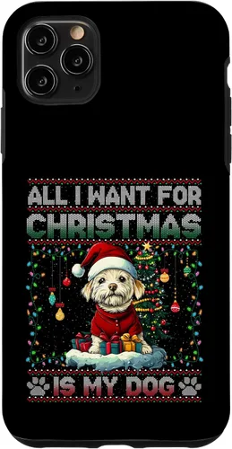 Vista 13 de Maltese Christmas Tree Lights Decorations Dog Lover Xmas Case for iPhone 17