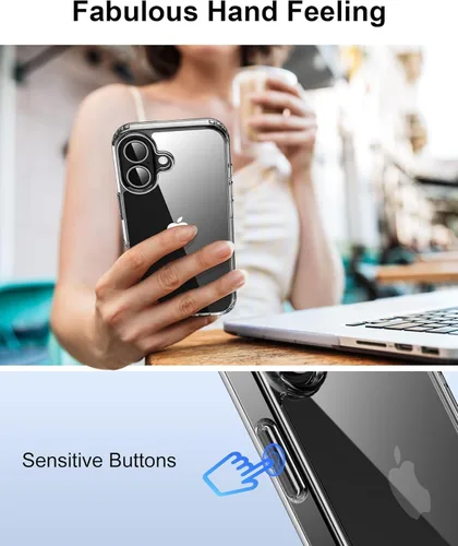 Vista 265 de HOOMIL Funda para iPhone 7 Plus/iPhone 8 Plus de 5.5 Pulgadas, sin amarillamiento, protección contra caídas, cubierta trasera dura transparente